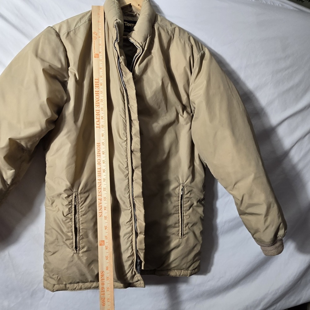 Vintage Womens Tempco Down Jacket Beige size M/L Winter Insulated - Picture 11 of 12